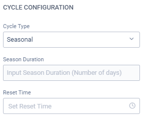 seasonal cycle configuration