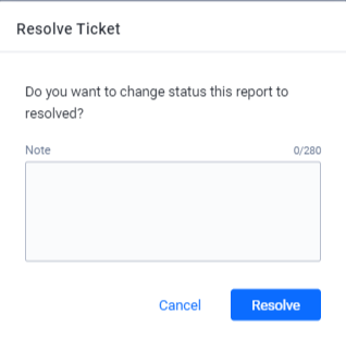 note and Resolve Ticket
